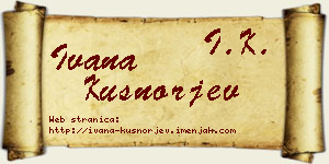 Ivana Kušnorjev vizit kartica